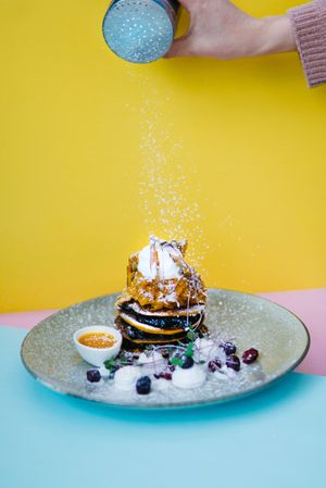 Gluten free vegan pancakes  at Yonder in Queenstown