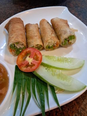Vegetable Spring Rolls at Artcafe in El Nido