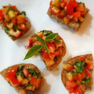Bruschetta with Tomato & Basil at Artcafe in El Nido