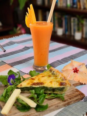 Spinach Quiche (Vegetarian) at Artcafe in El Nido