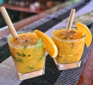 Mango, Basil Mojitos at Artcafe in El Nido