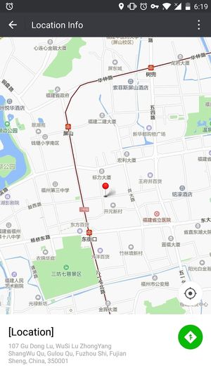 Map pin location at Rain Flower Thanks Giving Vegetarian in Fuzhou