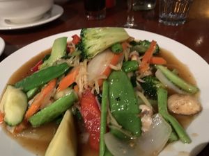 Yum , their vegan menu was absolutely delicious with vegan coconut rice  at Toronthai in Toronto