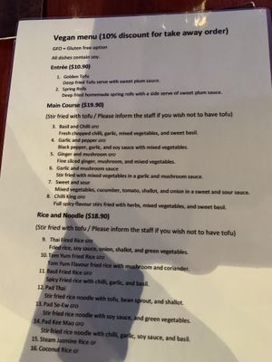 Make sure you ask for the vegan menu  at Toronthai in Toronto