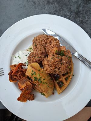 Cauliflower and waffles at City O' City in Denver