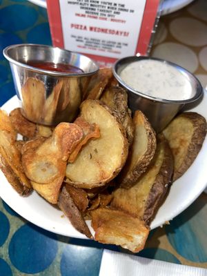 Potatoes with house made vegan ranch and ketchup  at City O' City in Denver