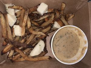 Vegan poutine with vegan mozz  at City O' City in Denver