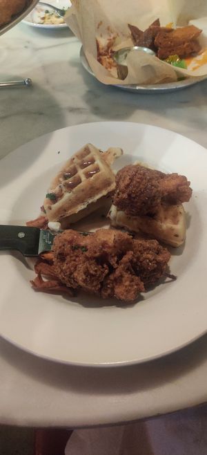 Chicken and waffle at City O' City in Denver