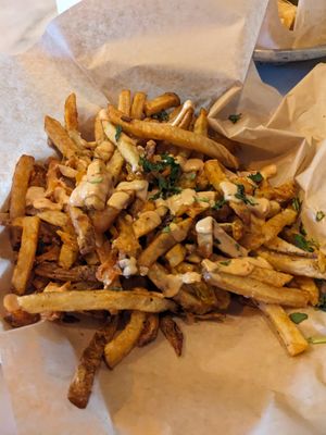 Kimchi loaded fries at City O' City in Denver