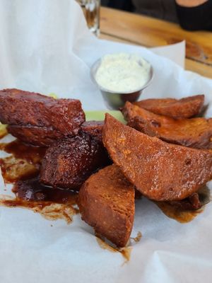 BBQ and spicy seitan wings at City O' City in Denver