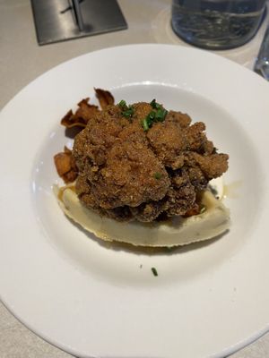 “Chicken” and waffles  at City O' City in Denver