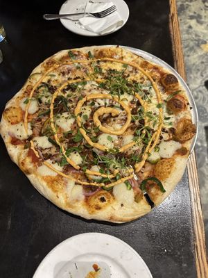 Pizza with half vegan, half vegetarian mozzarella   at City O' City in Denver