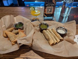Ravioli & taquitos (late night menu) at City O' City in Denver
