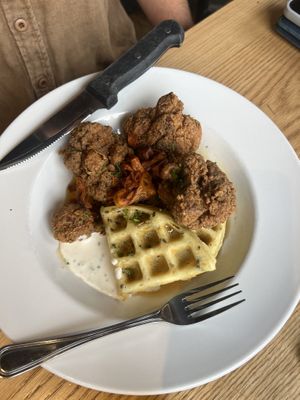 Chikin n waffles- so good  at City O' City in Denver
