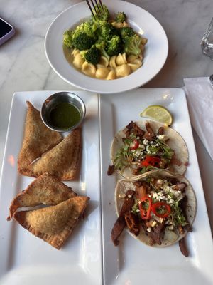 mac n chz / fried ravioli / lion mane tacos  #Veganuary at City O' City in Denver