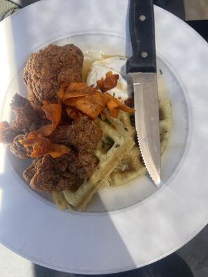 Chicken and waffles  at City O' City in Denver