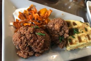 Chicken & waffles at City O' City in Denver
