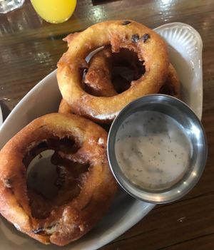 Onion rings with ranch  at City O' City in Denver