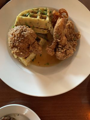 Chik’n and waffles at City O' City in Denver