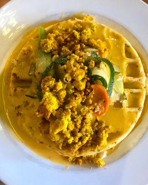 Savory waffle, my favorite breakfast item maybe ever!  at City O' City in Denver