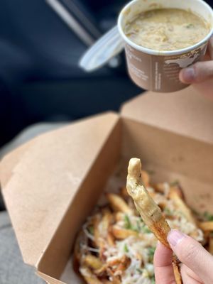 Poutine fries with Daiya cheese at City O' City in Denver