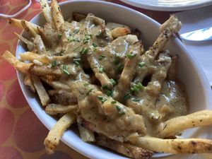 Poutine with cashew ricotta at City O' City in Denver
