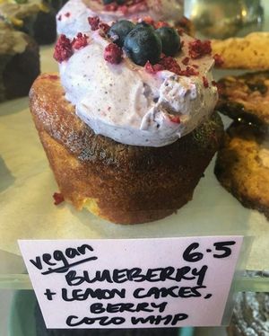 a few vegan baked goods at Bestie Cafe in Auckland