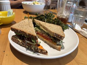 Powerhouse Sandwich with kale chips   at Nectar Cafe & Juice Bar in Lewes