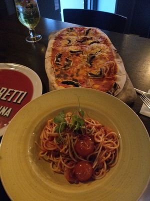 Pasta was amazing, pizza not bad either 😋 at Zambretto Italian - Old Sneddon St in Paisley