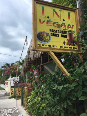 Do t miss the sign above from Jah at Ini Ital Rastarant in Negril