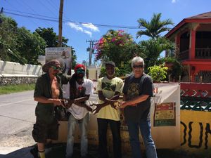 One love, Peace and Respect  at Ini Ital Rastarant in Negril