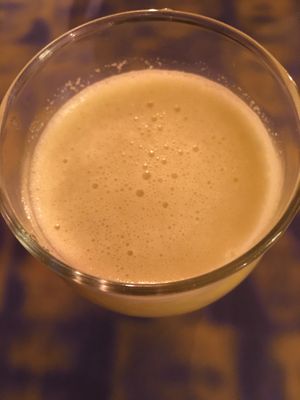 Apple, carrot and ginger juice at L'Orto Bistrot in Turin