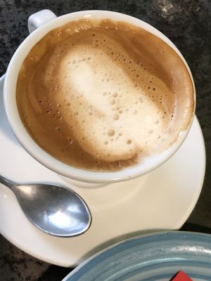 Almond cappuccino  at L'Orto Bistrot in Turin