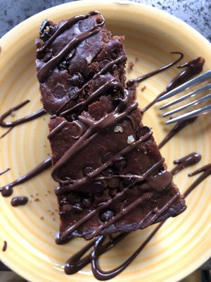 Chocolate cake  at L'Orto Bistrot in Turin