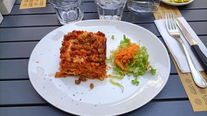 Lasagna at L'Orto Bistrot in Turin