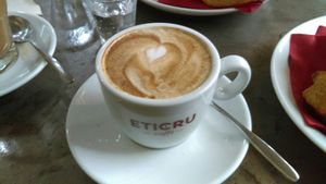 Beautiful cappuccino at L'Orto Bistrot in Turin