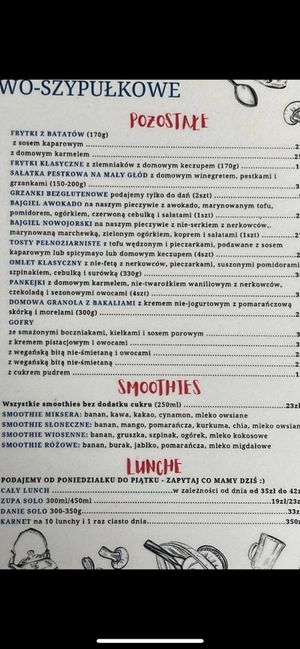 Menu   at Klubokawiarnia Pestka in Czestochowa