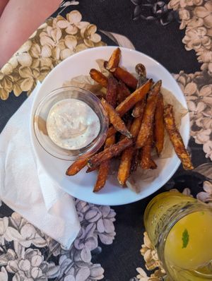 Sweet potatoes 🍟 at Klubokawiarnia Pestka in Czestochowa