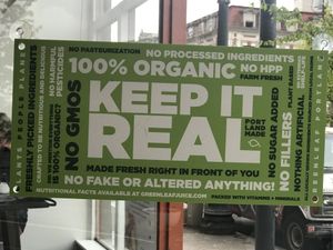 They are definitely keeping it real!  at Greenleaf Juicing Company - SE Grand in Portland
