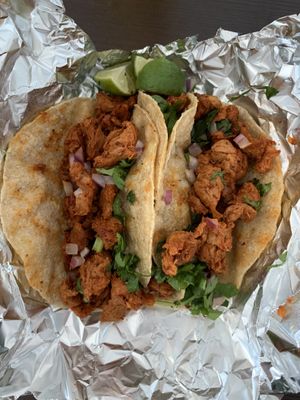 3 tacos at Veggie Happy in Queretaro