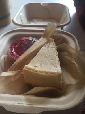 Vegan cheesecake  at Urbavore in Lynchburg