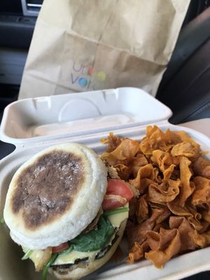 English muffin, Gouda, breakie, boom!!! at Urbavore in Lynchburg