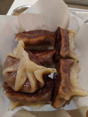 Vegan potstickers at bao-logy in Philadelphia