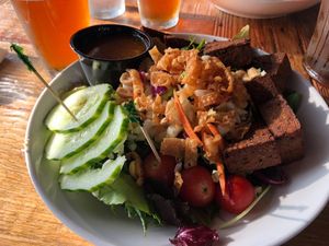 Delicious salad! at Upland Brewing Company in Bloomington