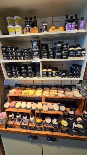 Products at LUSH in Amsterdam