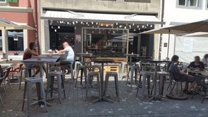 Outdoor seating at Max-Moriz in Aarau