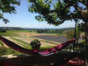 View from the terrace at Les Terrasses du Soleil in Le Pegue