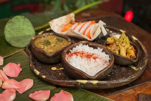 Indian Thali of the day at Agharti in Odessa