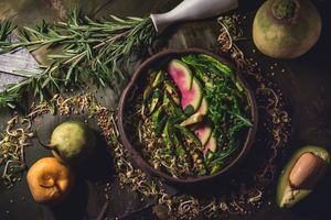 green raw bowl at Agharti in Odessa