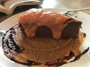 Chocolate eggplant cake  at Paiche in Portland